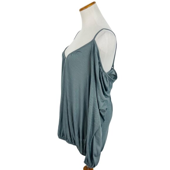 NWT Free People Crochet Trim On-Off Shoulder Long Sleeve Scoop Neck V-Back Top - Picture 12 of 16